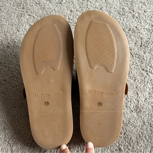 BCBGeneration Bamba Double Buckle Slide Sandals Brown Birkenstock Style 7.5 NWT - Picture 9 of 9